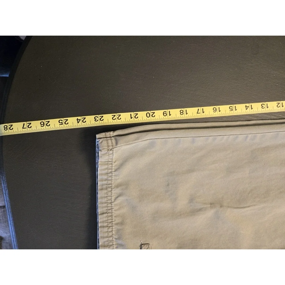Eddie Bauer Khaki Capris 100 % cotton.  36 waist.  23 Inseam w/out being cuffed.